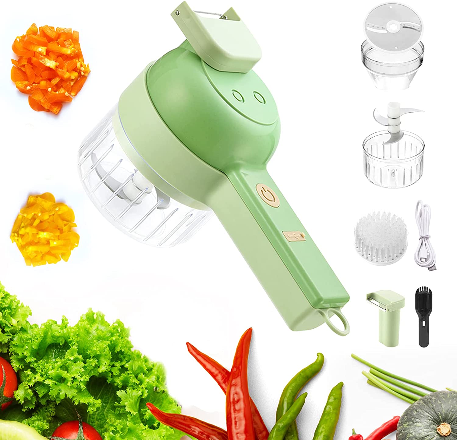 4 in 1 Handheld Electric Vegetable Cutter